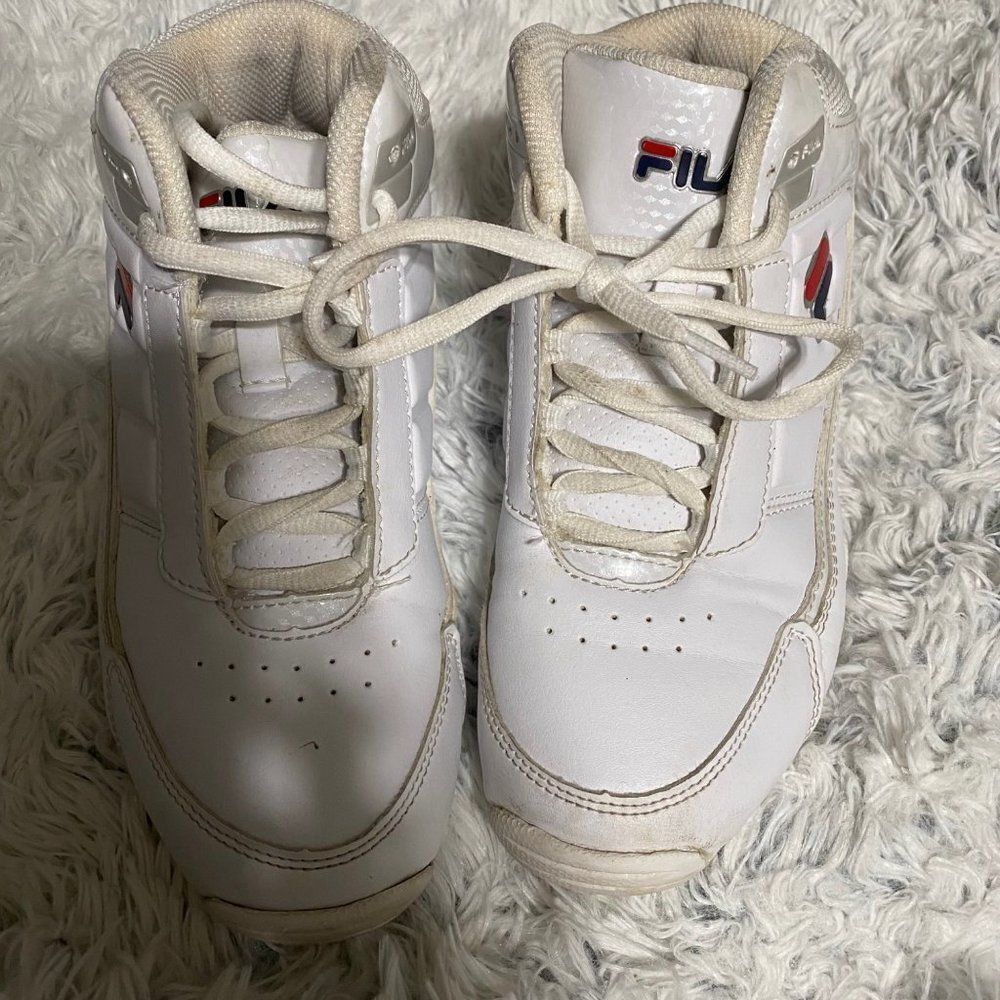 Filas White hi-tops - Picture 2 of 8